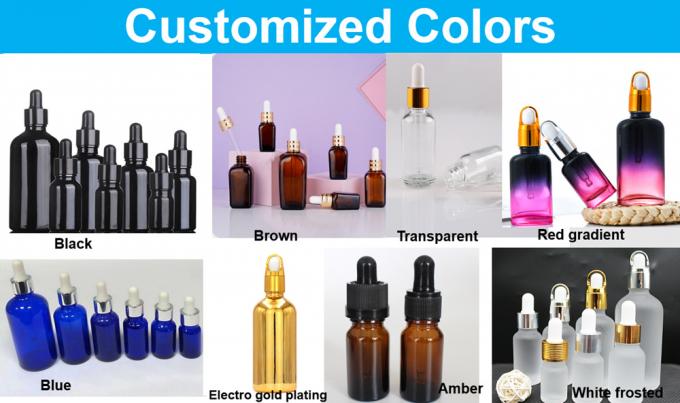 Cheap Cosmetic Glass Blue Serum Dropper Bottle 20ml 30ml 50ml Luxury Essential Oil Glass Bottle with Dropper