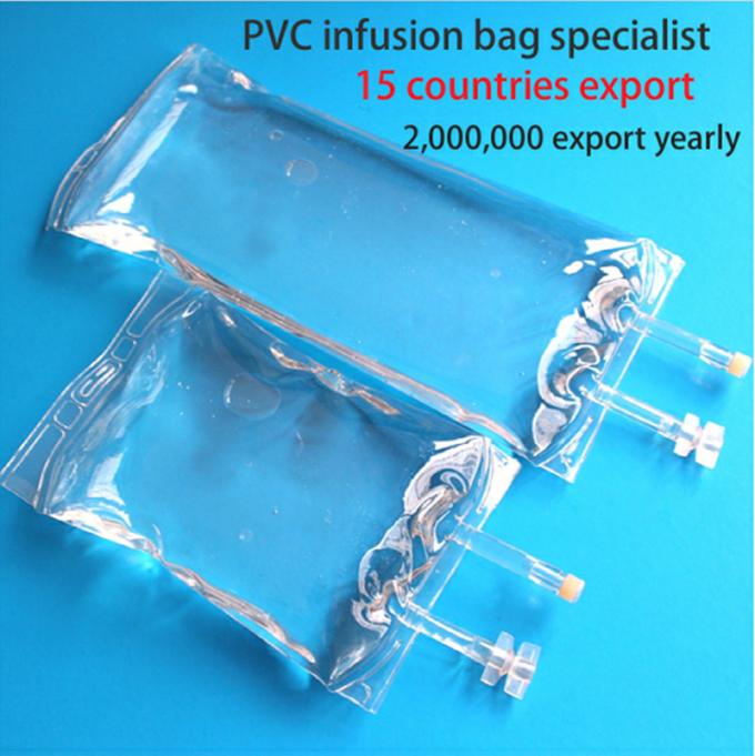 250 Cc 2000ml IV Fluid Solution Bags Dehp Free Infusion Bag Medical Grade PVC Transparent Disposable Empty IV Bag