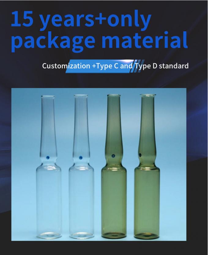 Clear Amber Glass Ampoules Vial Pharmaceutical Bottles Amber Glass Ampoule