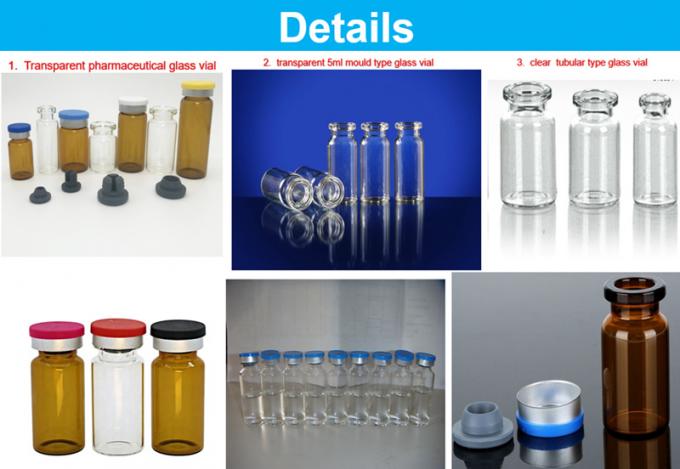 Hot Sale 5ml 7ml 10ml Glass Injectable Bottle for Steroid Clear Amber Small Volume Glass Vial
