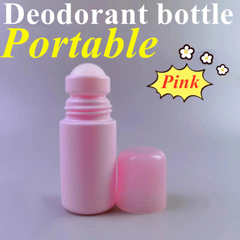 50ml 60ml 에센셜 오일 몸 냄새 팔꿈치 하부 피부 관리 플라스틱 HDPE 디오더런트 반투명성 플라스틱 병에 롤
