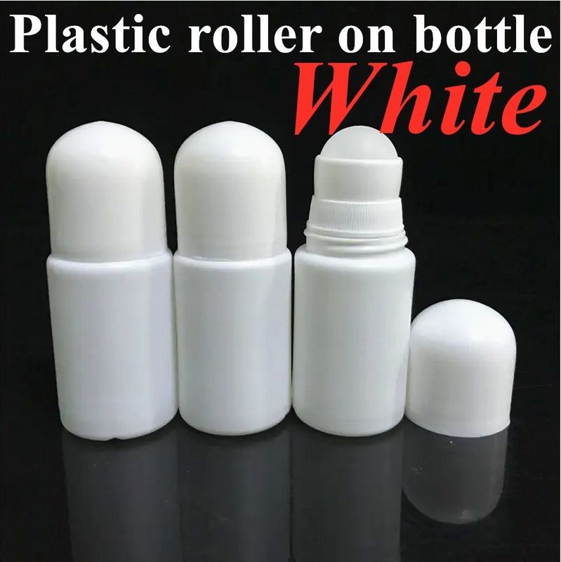 30ml 50ml 60ml HDPE 플라스틱 흰색 플라스틱 디오도란트 에센셜 오일 롤 롤러 볼과 함께 병에
