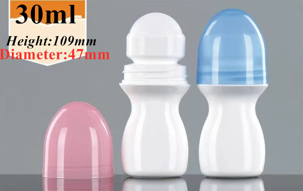 30ml 50ml 60ml 다시 채워질 수 있는 빈 에센셜 오일 향수 병에 있는 플라스틱 롤러