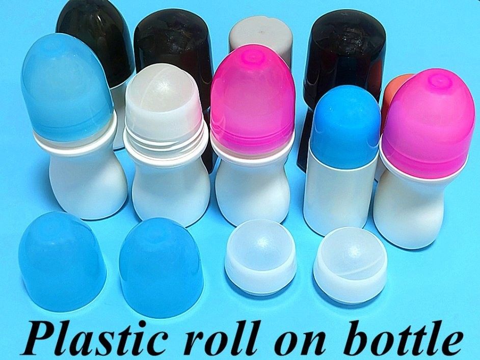 HDPE 30ml 50ml 60ml 100ml 백색 원통형 원형 롤러 병에 플라스틱 롤 롤 볼에 있는 데오도рант 용기