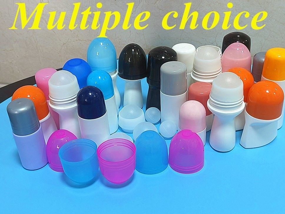 30ml 50ml 100ml 빈 둥근 롤 팩 컨테이너 병 흰색 PE 롤 볼 플라스틱 롤-온 디오드론 병