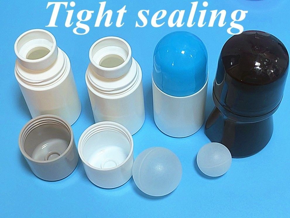 30ml 50ml 100ml 빈 둥근 롤 팩 컨테이너 병 흰색 PE 롤 볼 플라스틱 롤-온 디오드론 병