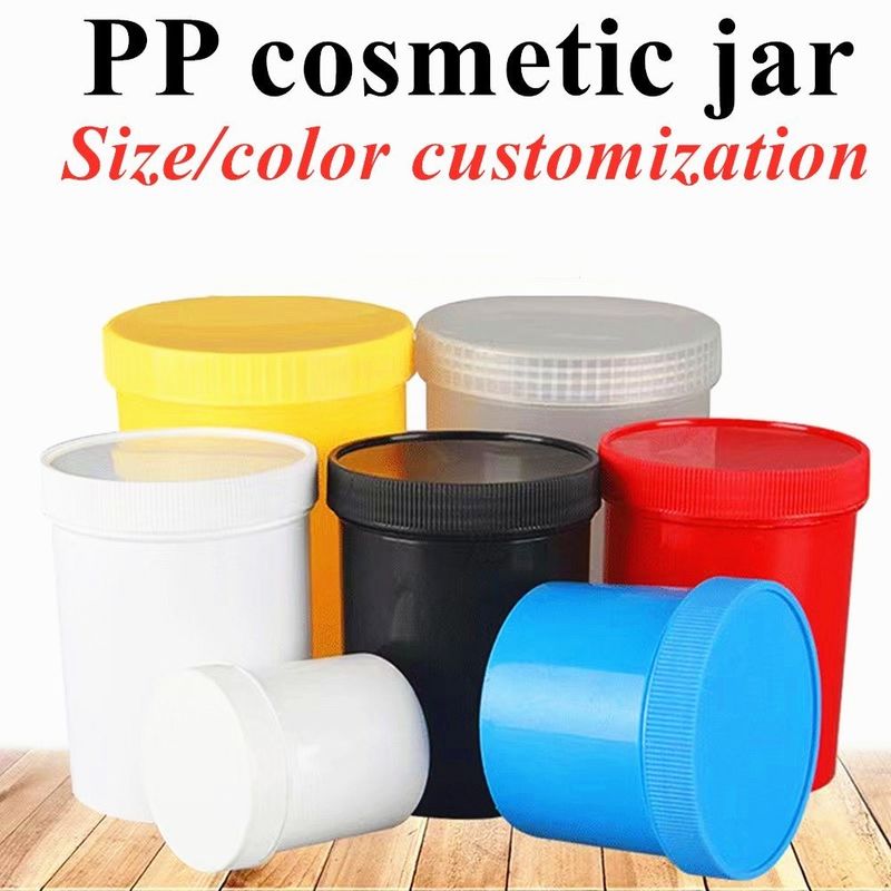 PP 플라스틱 크림 잔 빈 얼굴 크림 용기 250g 500g 빈 화장품 용기 입술 스크럽 용기 머리 PP 화장품 용기