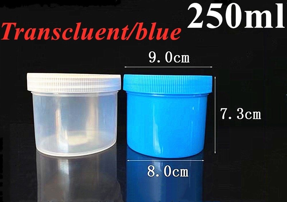 100ml 150ml 250ml 500ml PP 화장품 병 투명 청색 16oz 플라스틱 연약 화장품 냄비