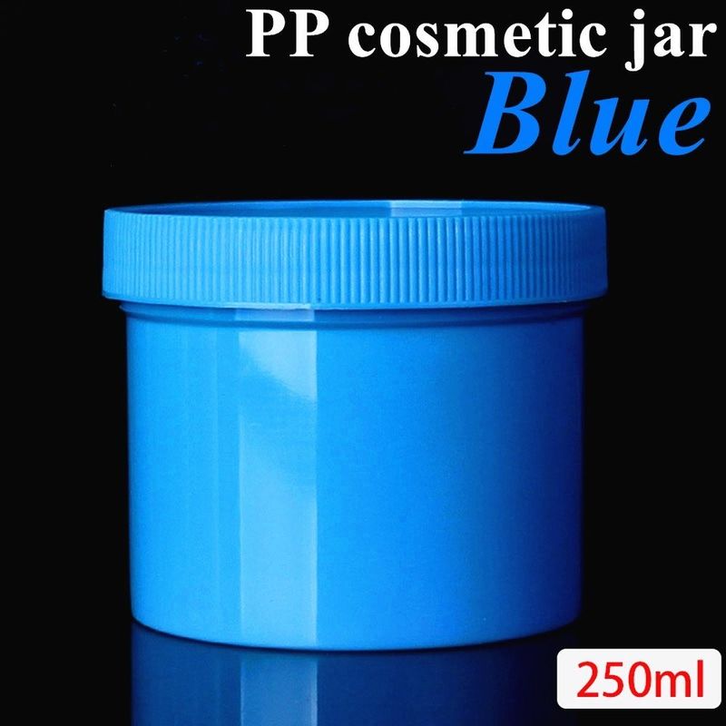 파란색 흰색 검은색 PP 크림 병 작은 컨테이너 PP 크림 항아리 뚜?? 으로 화장품