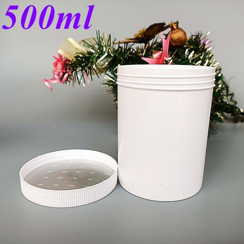 100g 250g 500g 이중 벽 흰색 검은색 파란색 PP 크림 병 스크루 캡 얼굴 크림 청소기 입술 발 PP 화장품 병