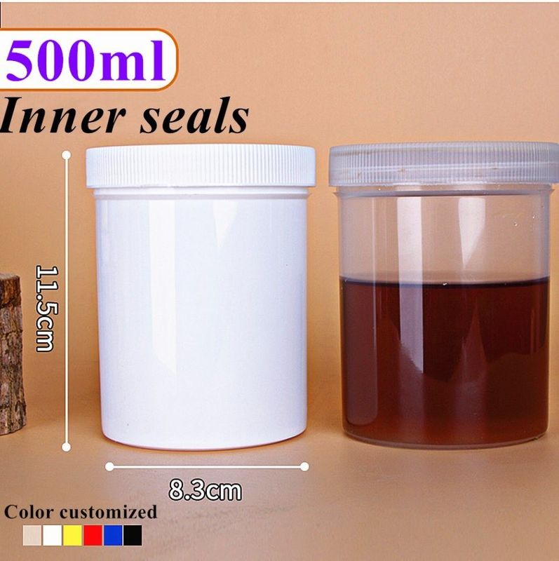 선명 투명 넓은 입 250ml 500ml PP 플라스틱 화장품 병 화장품 포장 머리 수액 몸 스크럽 화장품 병