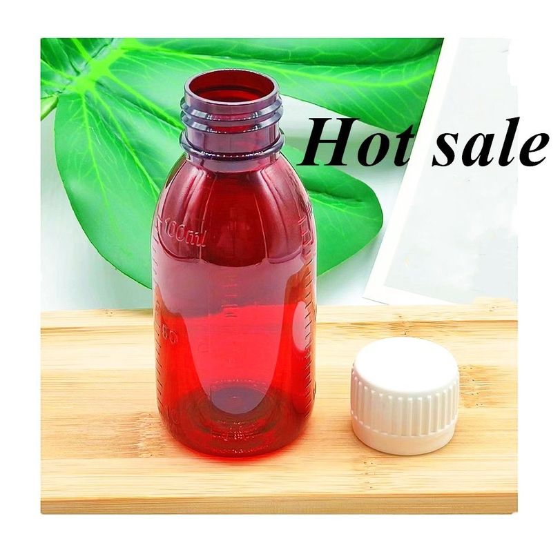 100ml 120ml 150ml 둥근 빈 플라스틱 애완동물 의약품 액체 구강 서스펜션 병 앰버 코스트 시럽 병