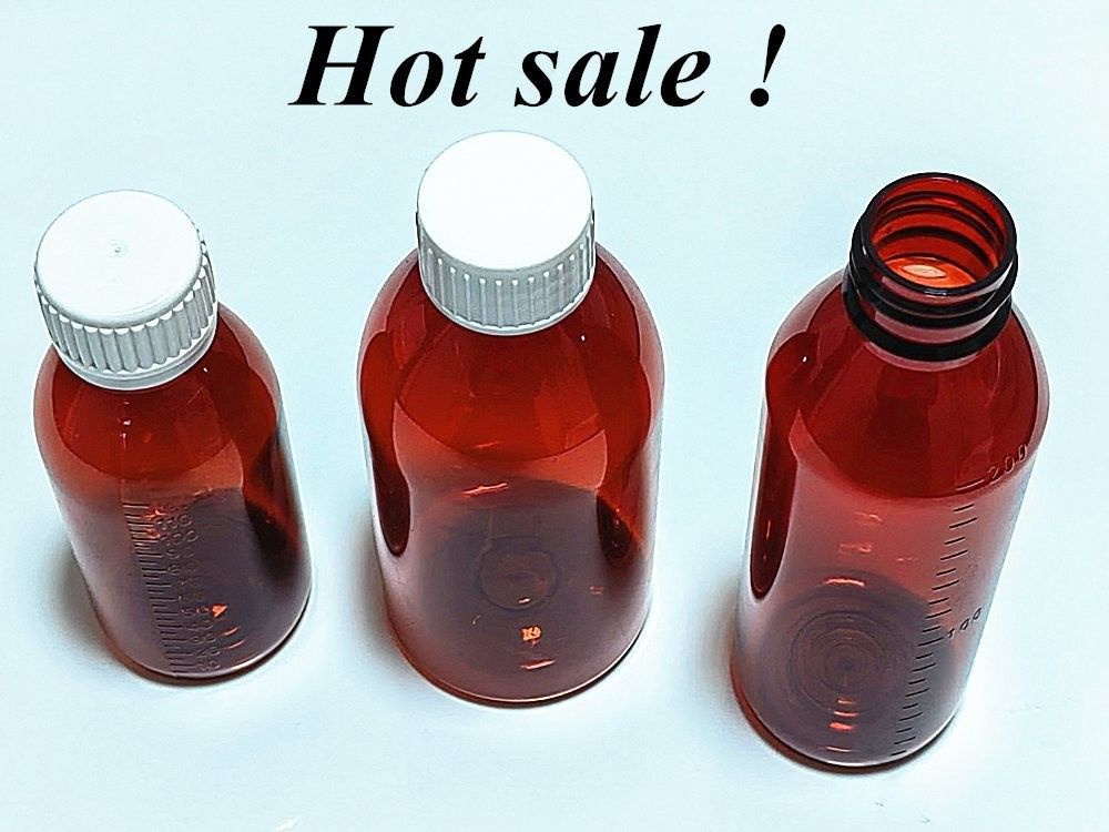 100ml 120ml 150ml 둥근 빈 플라스틱 애완동물 의약품 액체 구강 서스펜션 병 앰버 코스트 시럽 병