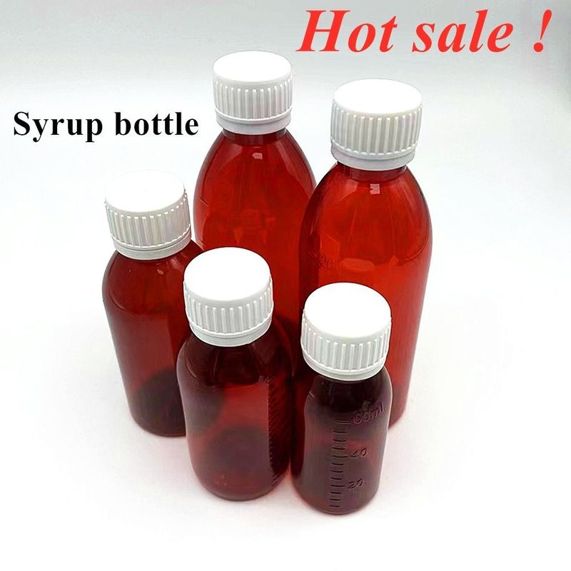3oz 4oz 5oz 반려동물 의약품 용기 암버 둥글 의약품 의약품 구강 액체 시럽 병