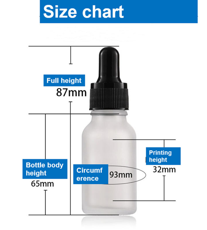 10ml 15ml 20ml 30ml 50ml 흰색 얼음 유리 에센셜 오일 병 세럼 오일 병