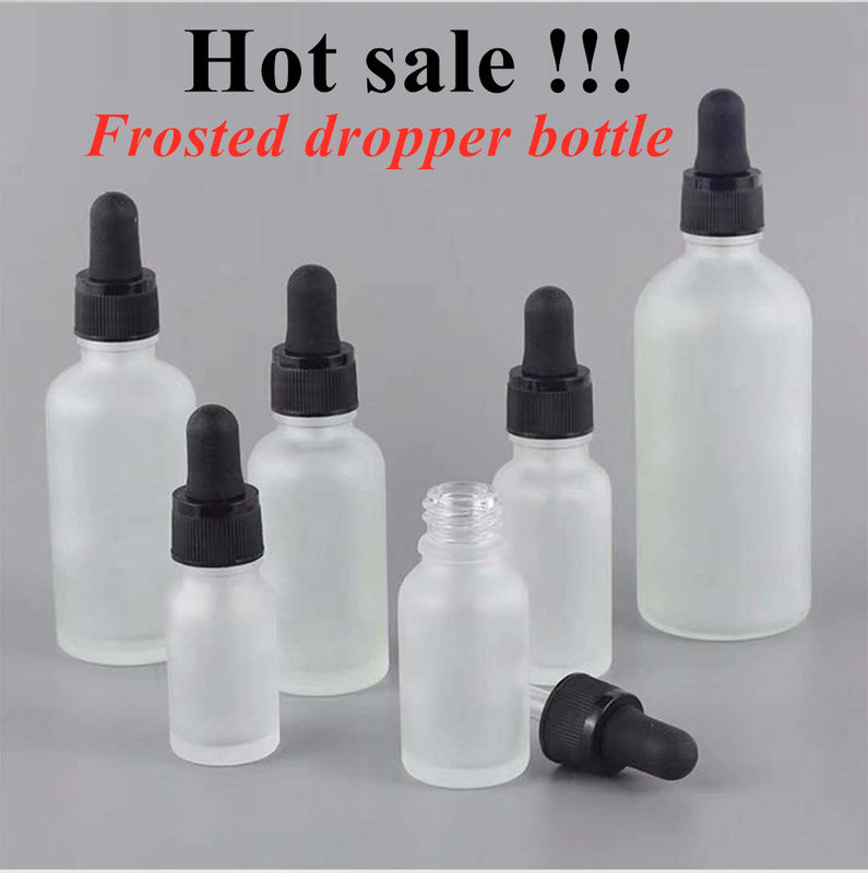 럭셔리 15ml 20ml 30ml 50ml 빈 에센셜 오일 매트 화이트 얼음 앰버 에센셜 오일 유리 드롭퍼 병
