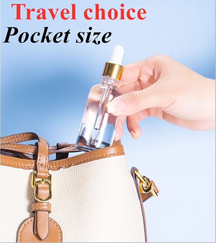 매트 매트 하얀색 20ml 30ml 유리 방울병 유리 혈청 에센셜 오일 병 블랙 방울병 캡