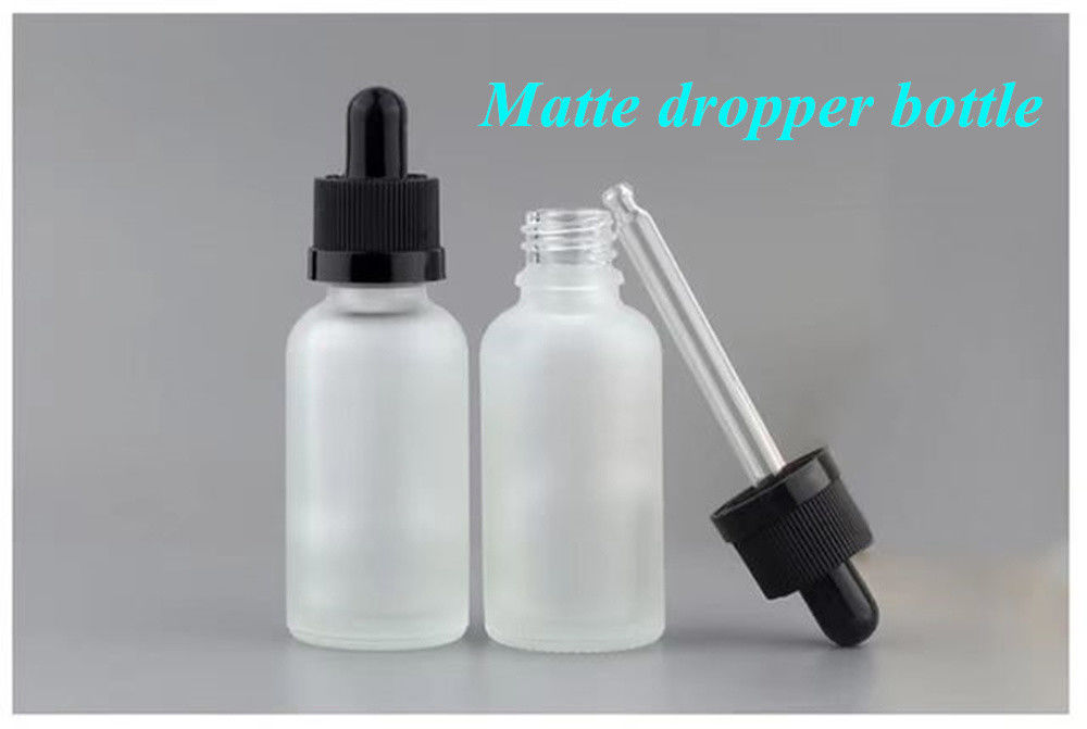 5ml 10ml 15ml 20ml 30ml 50ml 빈 둥근 화장품 에센셜 오일 병 유리 삐펫이 있는 얼어붙은 흰색 유리 병