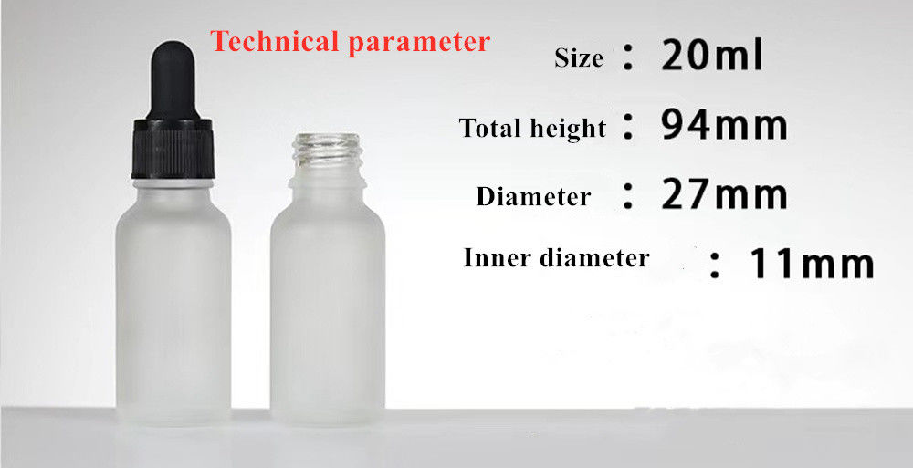 20ml 30ml50ml 2oz 화장품 개인 관리 눈 에센셜 오일 유리 흰색 얼음 뚜?? 이 있는 방울병