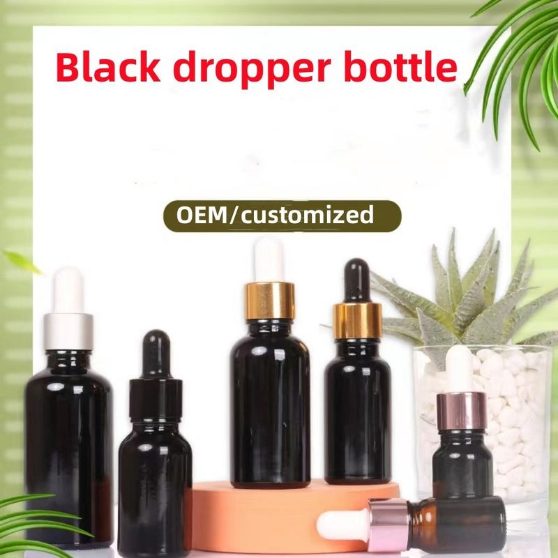 도매 저렴 5ml 10ml 15ml 20ml 30ml 50ml 빈 검은색 유리 에센셜 오일 병