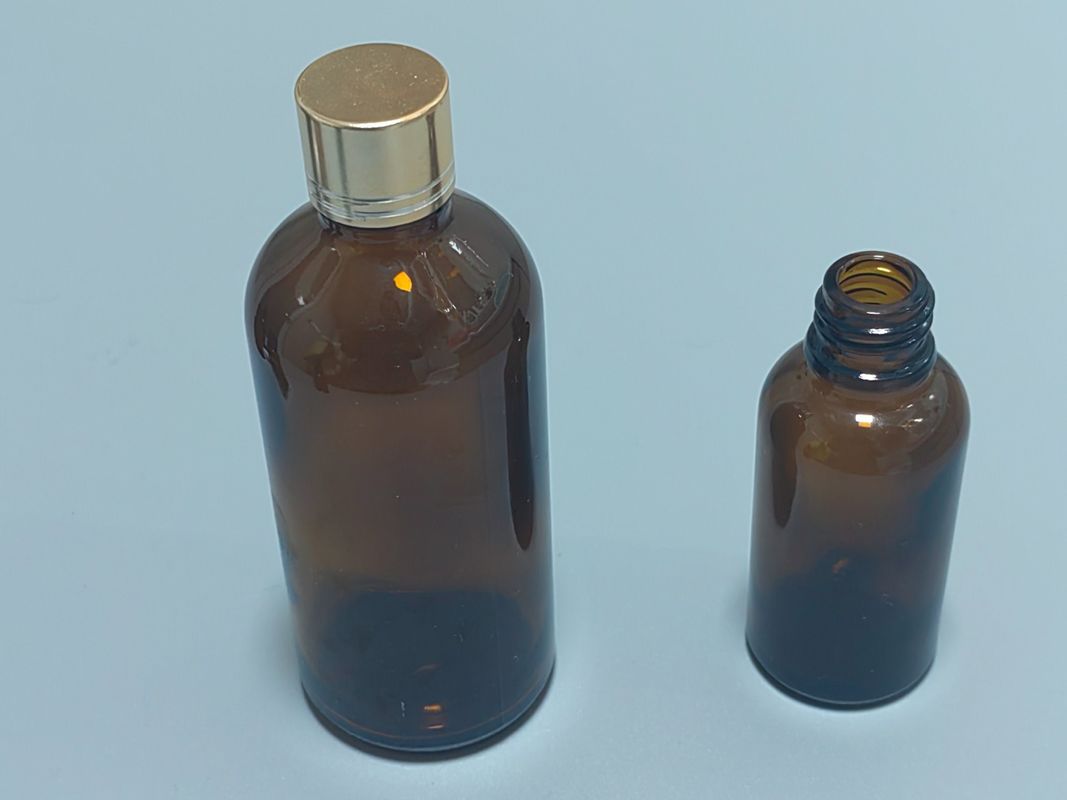 에센셜 오일 패키지 1OZ 2OZ 20ml 30ml 50ml 앰버 에센셜 오일 세럼 어린이 보호 캡과 함께 유리 방울병