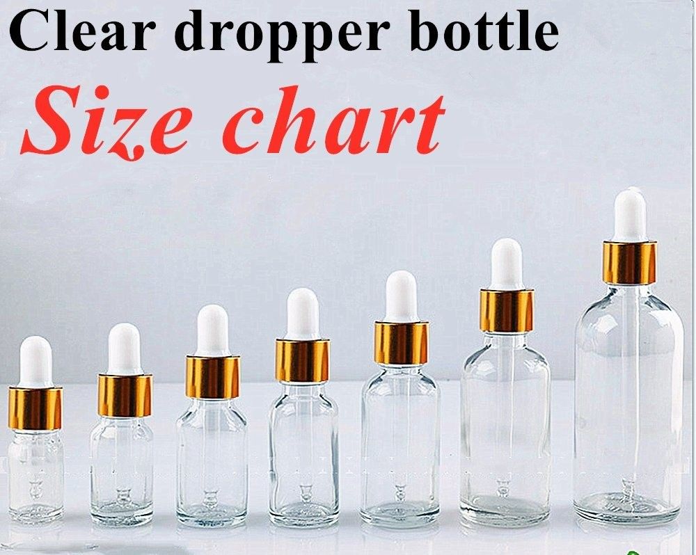 15ml 20ml 50ml 100ml 럭셔리 빈 맑은 투명한 세럼 머리카락 에센셜 오일 유리 방울병 피부 관리