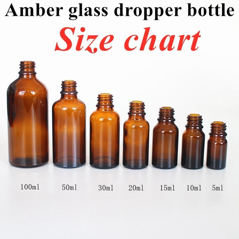 10ml, 20ml, 30ml, 50ml 미니 둥근 빈 화장품 유리 에센셜 오일 병