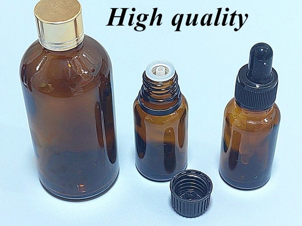 30ml 50ml 60ml 100ml 헤어 오일 세럼 수염 오일 양버 갈색 빈 둥근 에센셜 오일 유리 방울 병