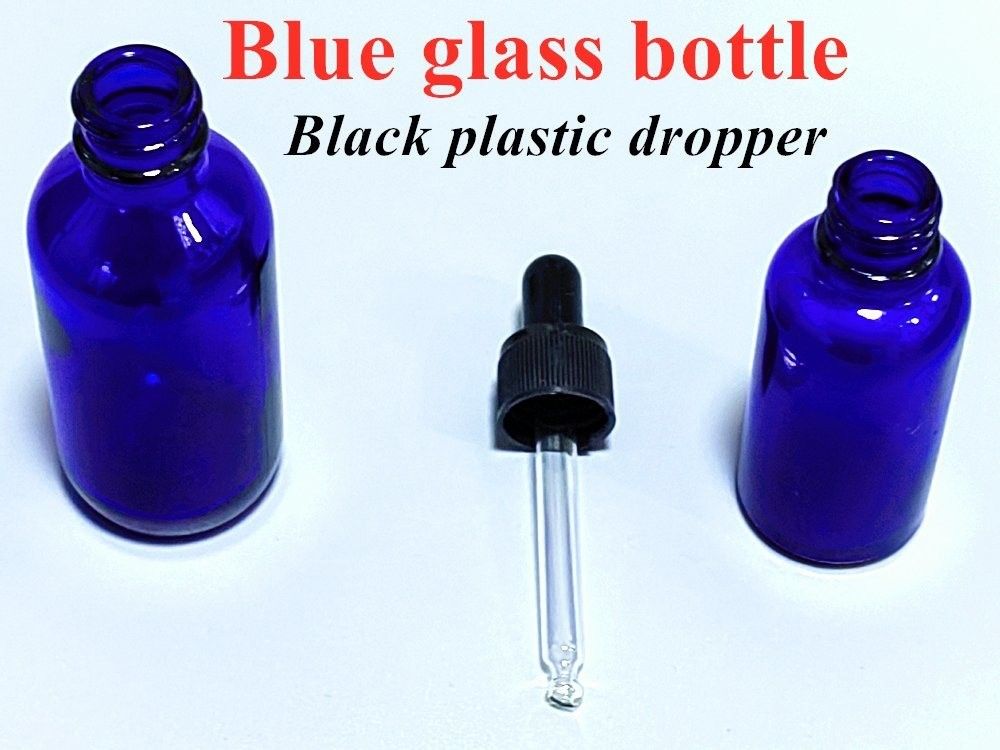 10ml 20ml 30ml 50ml 빈 보스턴 둥글 화장품 포장 빈 파란색 에센셜 오일 유리 방울병