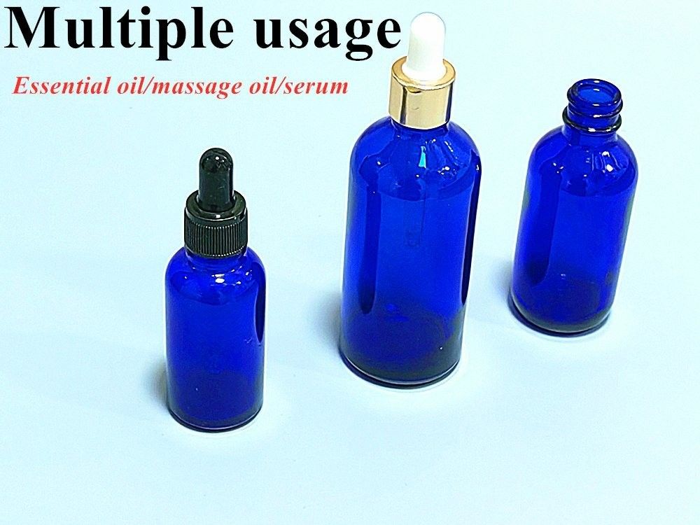 화장품 유리 블루 세럼 방울병 20ml 30ml 50ml 럭셔리 에센셜 오일 방울병