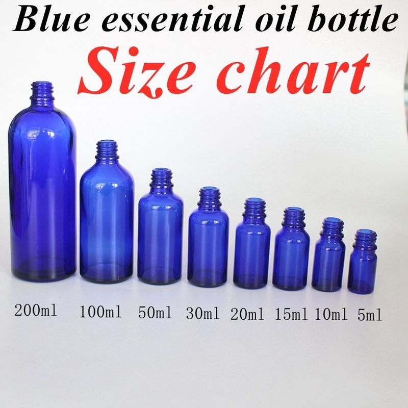 화장품 유리 블루 세럼 방울병 20ml 30ml 50ml 럭셔리 에센셜 오일 방울병