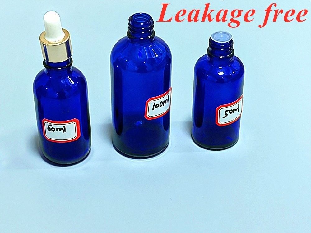 화장품 유리 블루 세럼 방울병 20ml 30ml 50ml 럭셔리 에센셜 오일 방울병