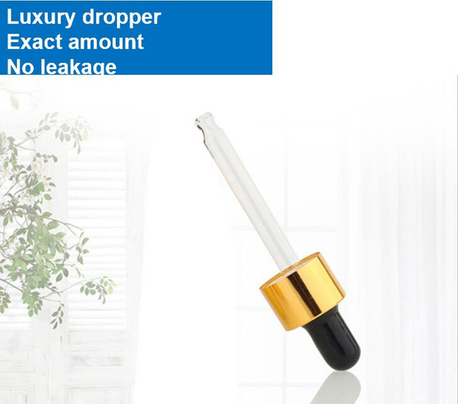20ml 30ml 50ml 빈 재사용 전자기 금 화장품 패키지 혈청 피부 관리 에센셜 오일 유리 방울 병