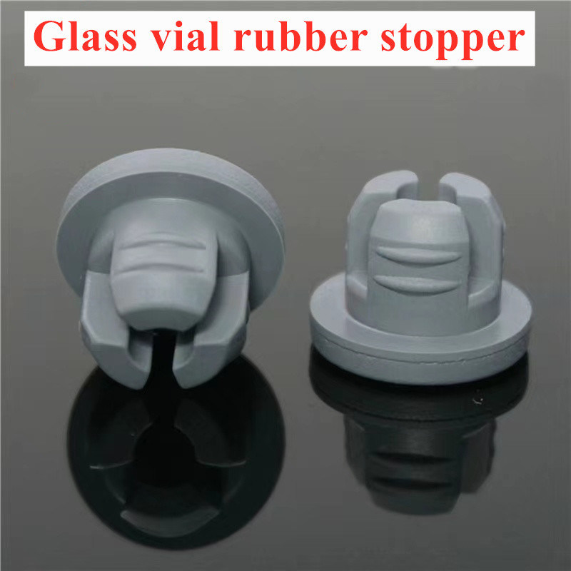 13mm 20mm 28mm 32mm 회색 실리콘 의료 유리 주입 용품 접시 닫기 의약품 부틸 고무 막대