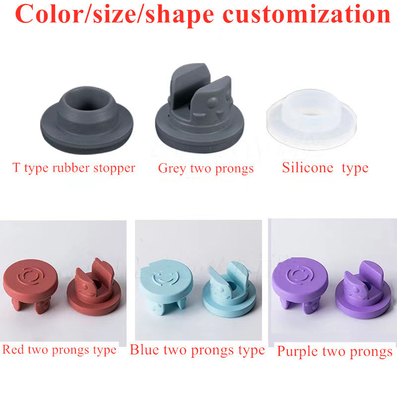 13mm 32mm 고무 플러그 회색 부틸 의료 고무 막대 주입용 유리 병 유리 투여 병 사용