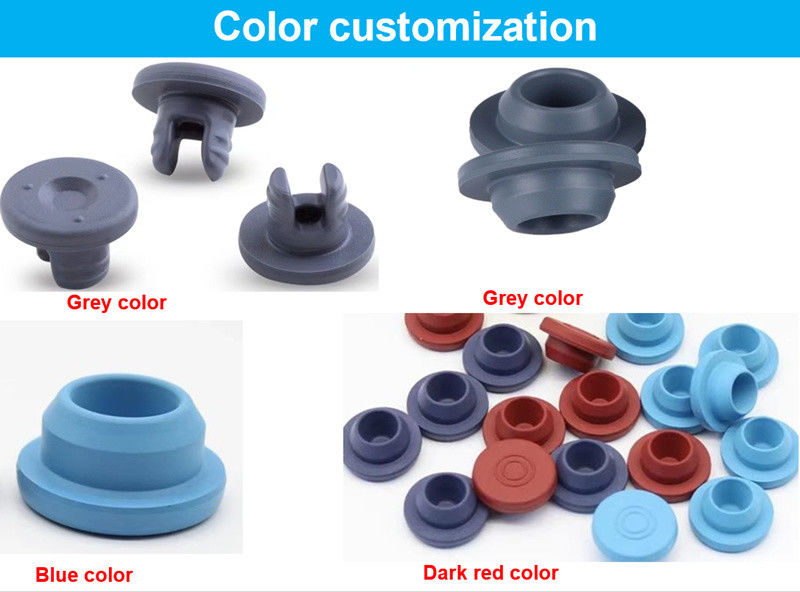 13mm 20mm 28mm 의료 주사 부틸 고무 회색 빨강 파란색 의약품 브로모부틸 플러그 고무 막대
