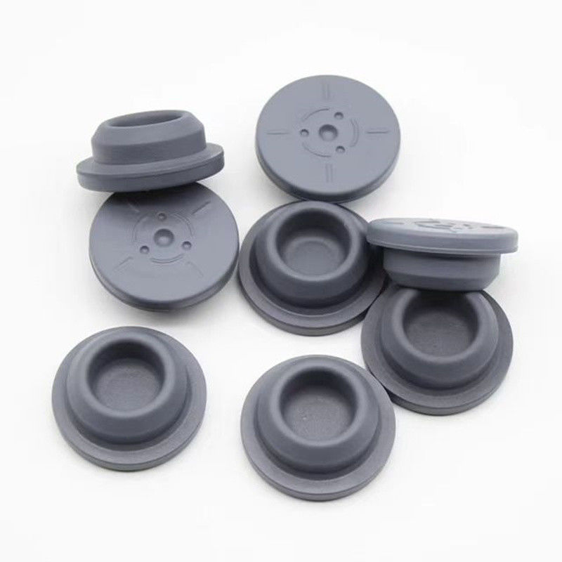 13mm, 20mm, 32mm 의료 회색 냉소화 Butyl Gum Stopper for glass 주사 용액 병 인fuzion 병
