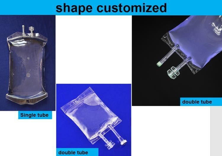 250ml 500ml 1000ml 일회용 투여 봉지 의료용 PVC 비생성 염분 IV 액체 용액 PVC 투여 봉지