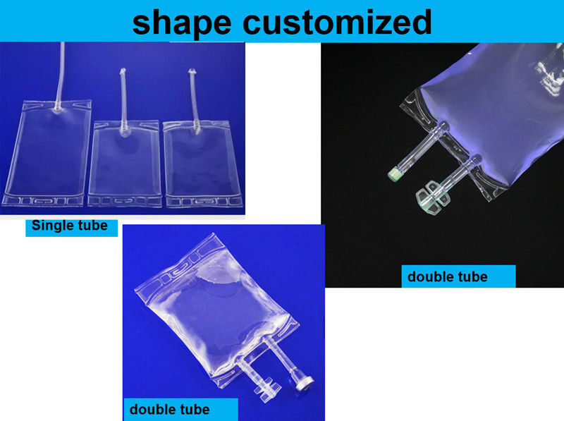PVC 100ml 250ml 일회용 투여 봉지 IV 봉지 투명 의료 PVC 빈 투여 봉지