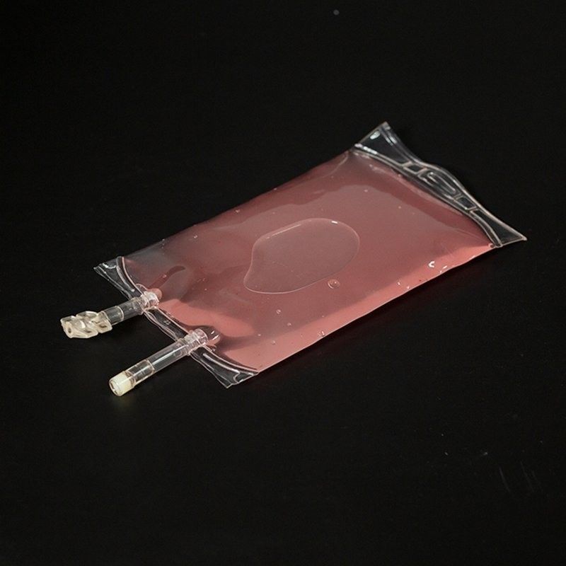 500ml IV 용액 의료 액체 가방 두 개의 튜브 투여 봉지 Non DEHP 빈 IV 봉지 Single Port butterfly twist-of