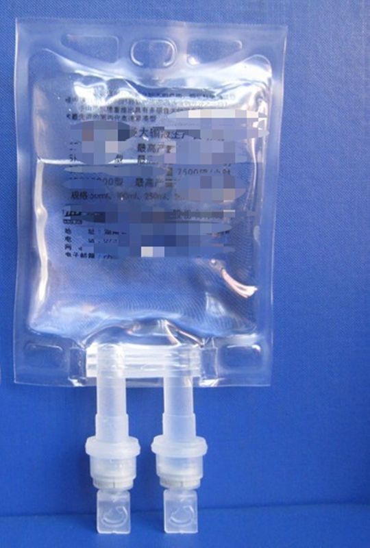 100ml 250ml 폴리프로필렌 투여 봉지 나트륨 엽록소 비 PVC IV 봉지 투명 의료 비 PVC 빈 투여 봉지