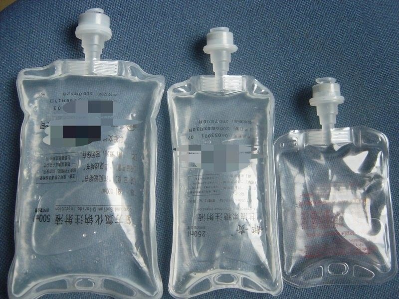 100ml 250ml 폴리프로필렌 투여 봉지 나트륨 엽록소 비 PVC IV 봉지 투명 의료 비 PVC 빈 투여 봉지
