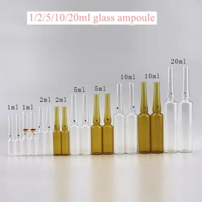 1ml 2ml 5ml ISO 표준 중국 표준 앰버 투명 USP 제1형 유리 방울 약품 주입용
