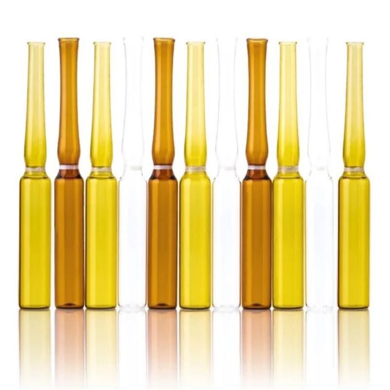 5ml 10ml 20ml 투명 앰버 튜블 유리 앰풀, 컬러 링 브레이크 의료 중립 보로실리케이트 유리 앰풀