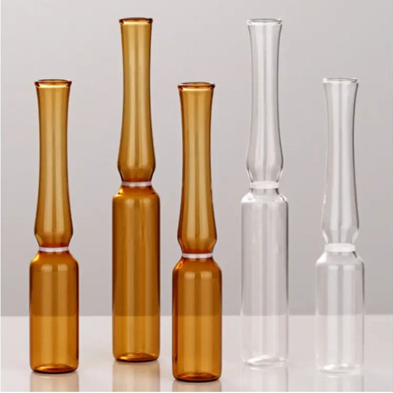1ml 2ml 5ml 10ml ISO 표준 Ybb 표준 USP 유형 1 USP 유형 2 유리 앰풀 OPC 중립 보로실리케이트 유리 앰풀