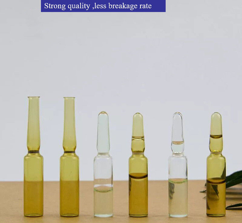 1ml 2ml 5ml 10ml YBB USP 투여용 빈 보로실리케이트 유리 앰풀 Pharmac용 투명 앰버 유리 앰풀