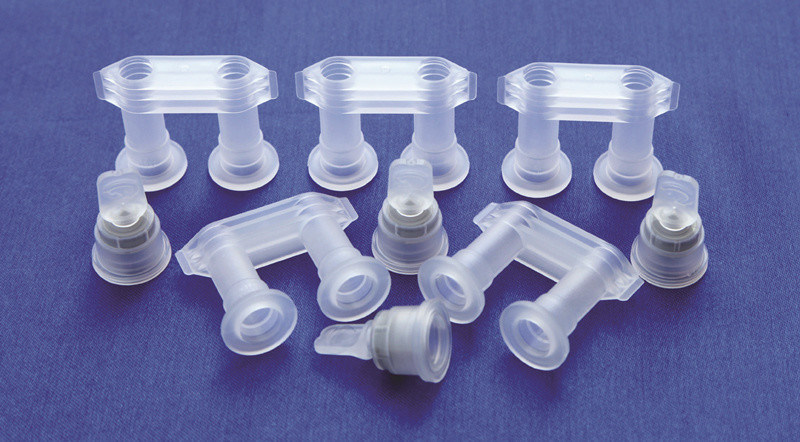 30mm 32mm 의약품 Lvp 투여 병 비 PVC 투여 가방 유로 캡 PP 유로 헤드 캡 BFS 병 캡