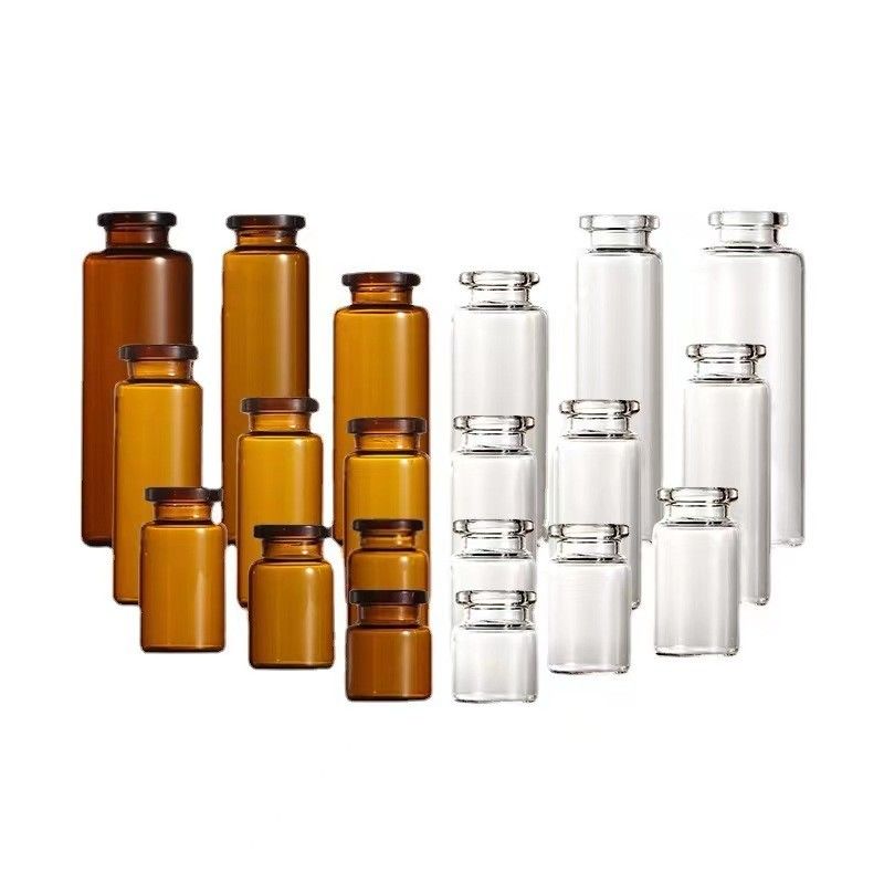 5ml 7ml 10ml 맑은 앰버 보로실리케이트 백신 유리 병 튜블 빈 주사 빈 정액 유리 병