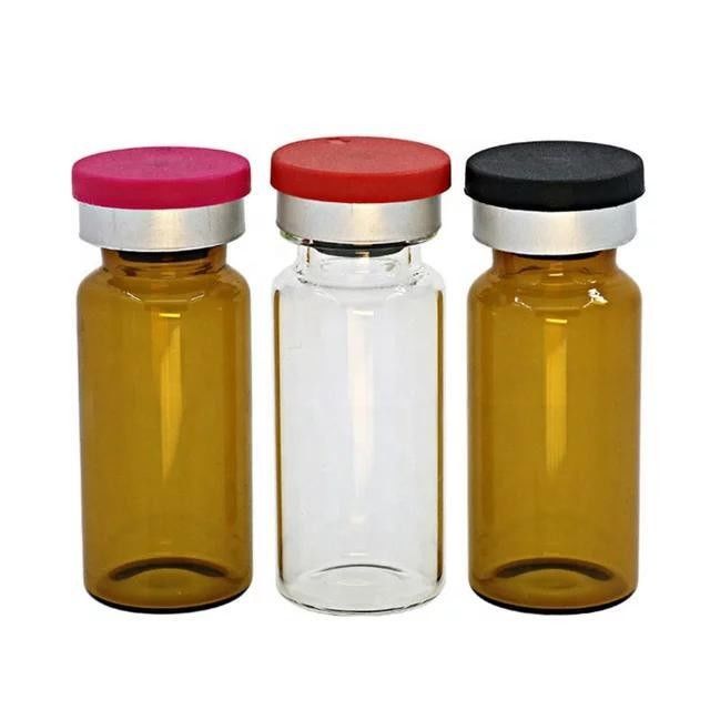 5ml 10ml 20ml 맑은 앰버 투여 병 바카신 유리 병 의약품 소다 라임 의약품 주사 유리 병