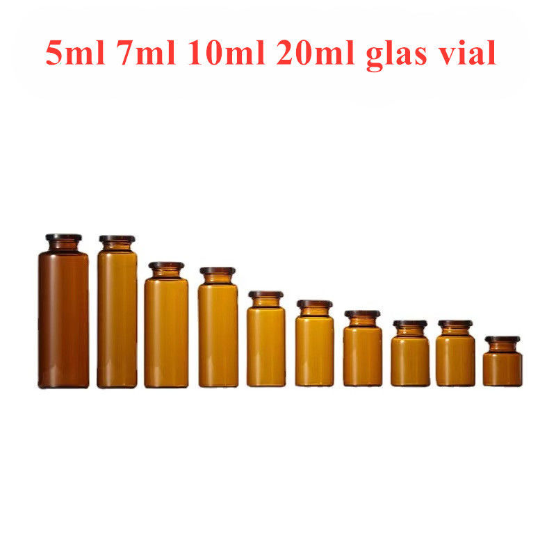 7ml 10ml 맑은 앰버 의약품 살균성 주입 투빌러스 살균성 빈 유리 병 항생제 의학적 사용
